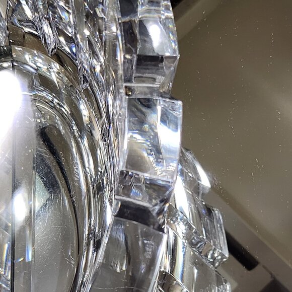 Vintage Large 9.5" Stenhammar Clear Crystal Oval Centerpiece Signed Gunna - Picture 7 of 10